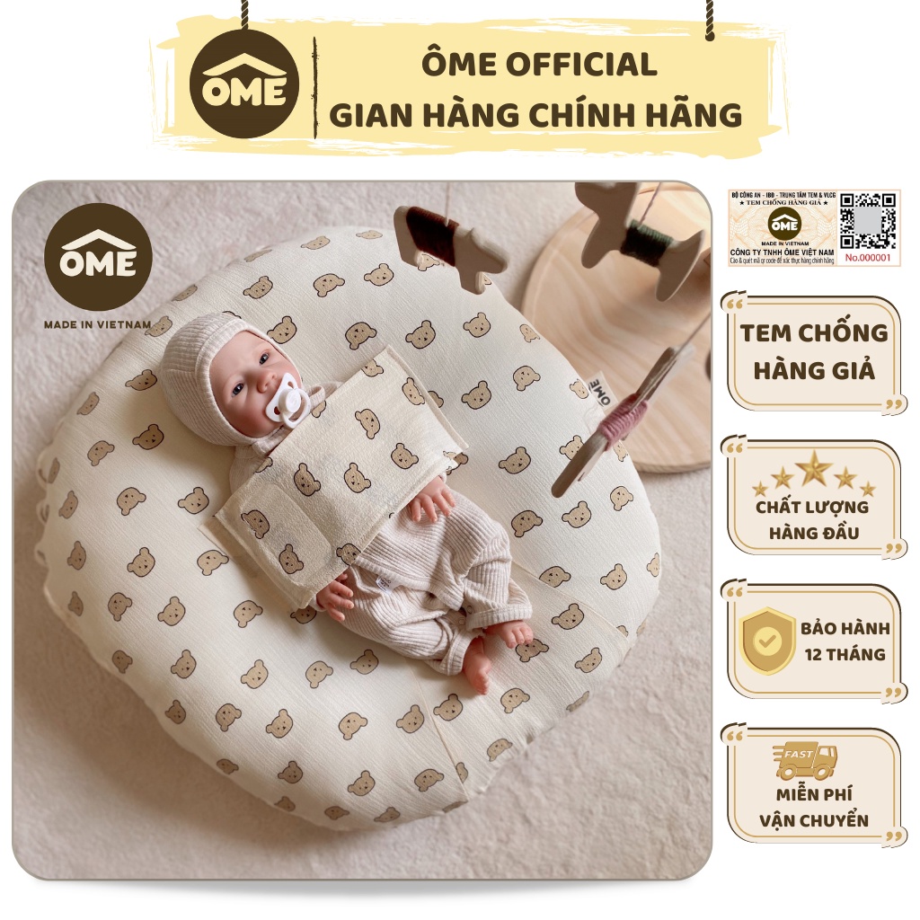 Vỏ gối chống trào ngược đai quấn ÔME có TEM CHỐNG HÀNG GIẢ, nhận đặt kích thước theo yêu cầu
