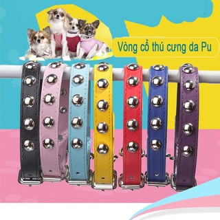 Vòng cổ cho chó con, chó lớn YEUPET chất liệu da PU mềm mại không lại xước da thú cưng
