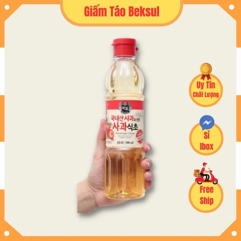 Giấm táo Beksul Hàn Quốc chai 500ml