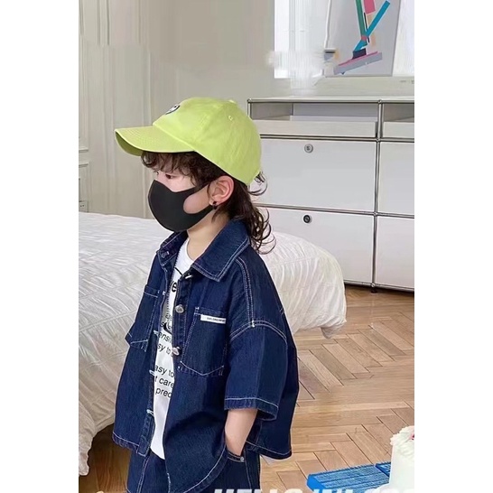 Áo sơ mi jeans mềm style hàn quốc cho bé trai 4-9 tuổi(15-33kg)