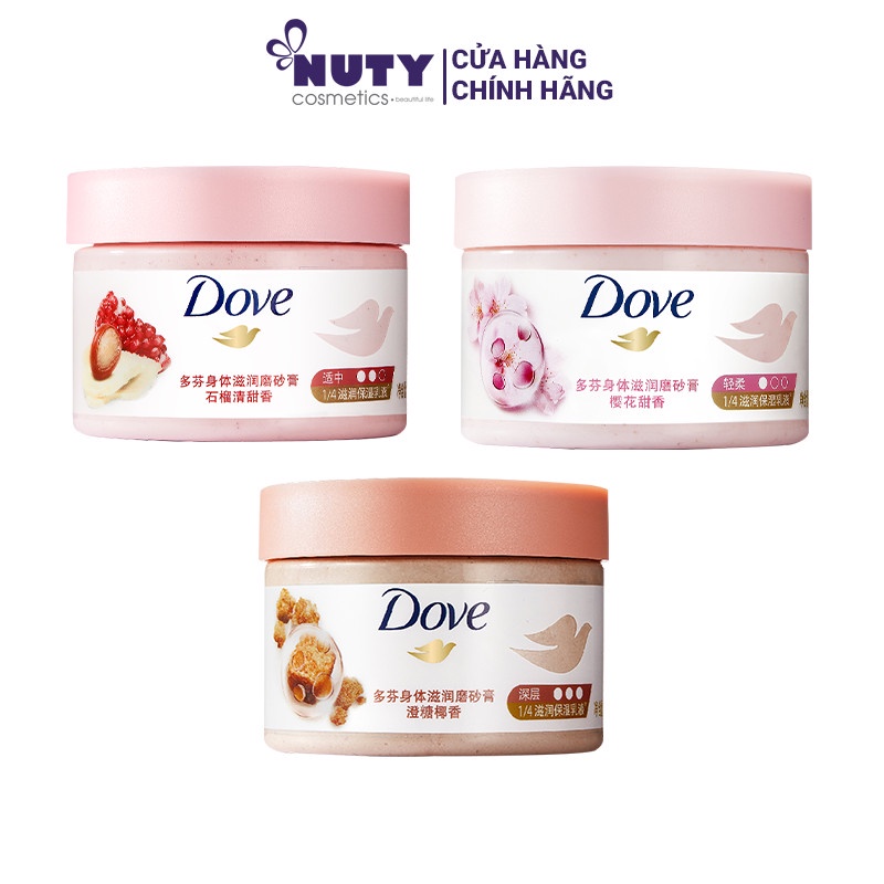 Tẩy Da Chết Dưỡng Ẩm Toàn Thân Dove 280g (Bản Trung) 298g