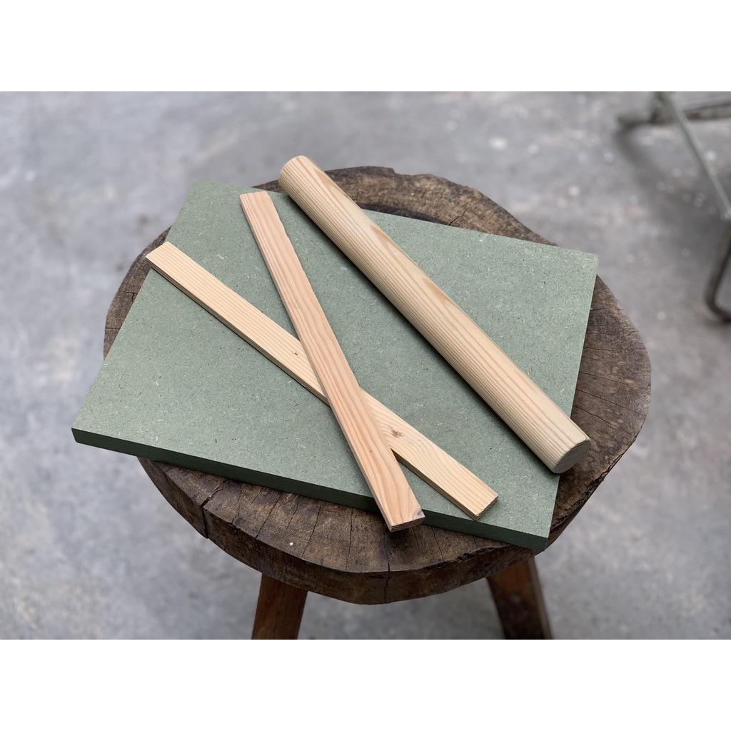 Combo dụng cụ làm gốm- Thanh cán/ Cây lăn/ Bảng kê - Gốm Latacita