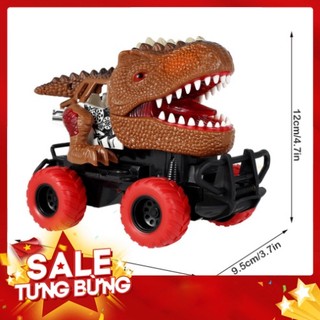 Bộ Đồ Chơi Xe Hơi Khủng Long Điều Khiển Từ Xa Có Đèn LED 4 Kênh Chạy Pin Độc Đáo Cho Trẻ Em