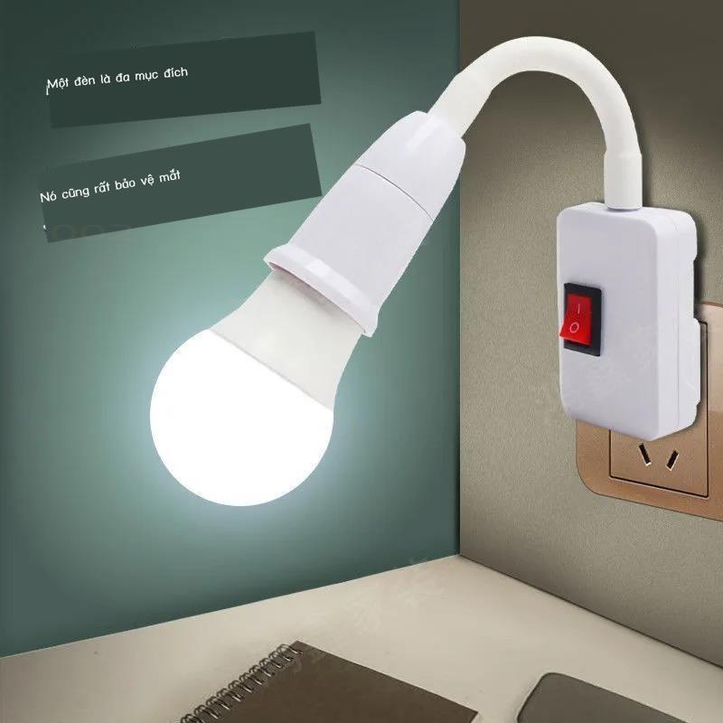 ❂ (Giá Hủy Diệt)Bóng đèn LED tiết kiệm năng lượng bóng đèn đầu giường cắm ổ cắm đèn tường có công tắc phòng ngủ chiếu sá