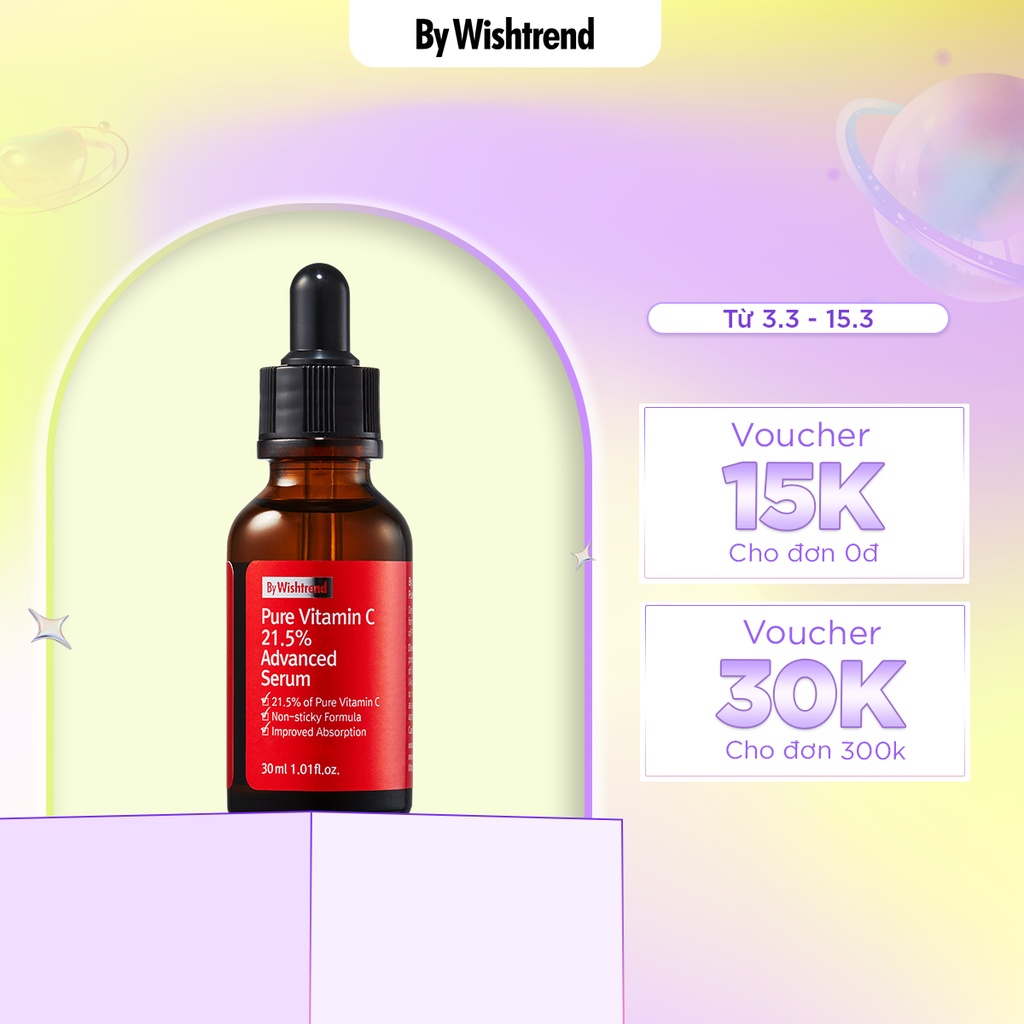 Tinh Chất Dưỡng Sáng Da, Ngăn Ngừa Lão Hóa Wishtrend C21.5 Pure Vitamin Advanced Serum 30ml