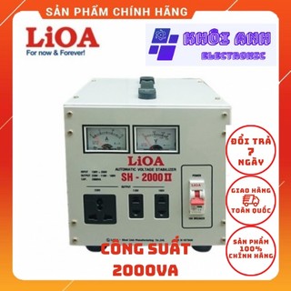 [CHÍNH HÃNG]Ổn Áp Lioa 1 Pha 2KVA (1600W) Dải Điện 150V - 250V...90V - 250V...50V - 250V
