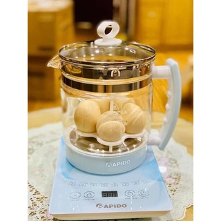 Ấm điện đa năng Chính hãng KAW / Rapido 1.8L - 12 chức năng nấu, chế độ hẹn giờ, thủy tinh chống sốc nhiệt
