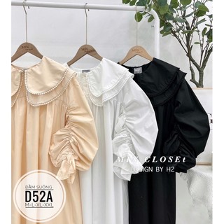 Đầm suông tay nhún D52A