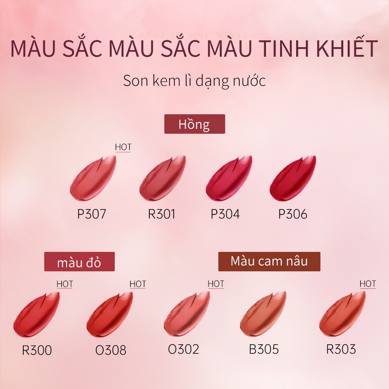 【COLORKEY】Son kem lì Colorkey Watery Matte Trang điểm môi dạng lỏng không dính không thấm nước 1,8g