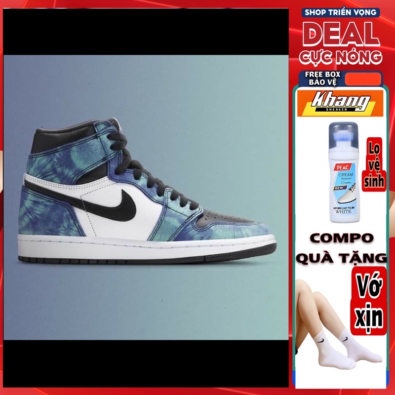 Giày Thể Thao Sneaker “Air Jordan 1 Tye Dye” Loang | Best Quality | Kèm Bộ Quà