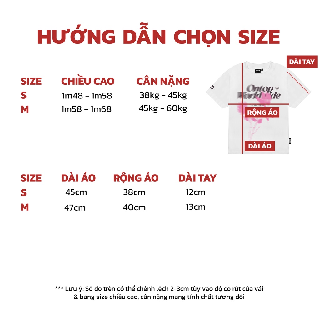 Áo baby tee trắng ôm dáng local brand ONTOP họa tiết hoa vải cotton co giãn Pinkish | O21-T6