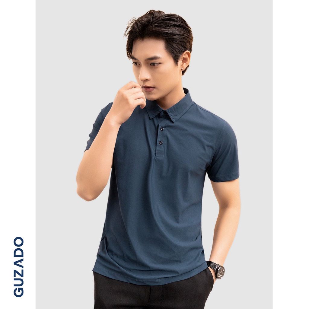 Áo Polo Nam Cao Cấp Guzado Chất Vải Coolmax Siêu Thấm Hút Chống Nhăn Vượt Trội,Vận Động Thoải Mái MPL2326