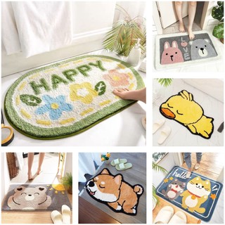 Thảm lau chân lông cừu, Thảm chùi chân mẫu mới - chống trượt, thấm nước - Thảm H2T