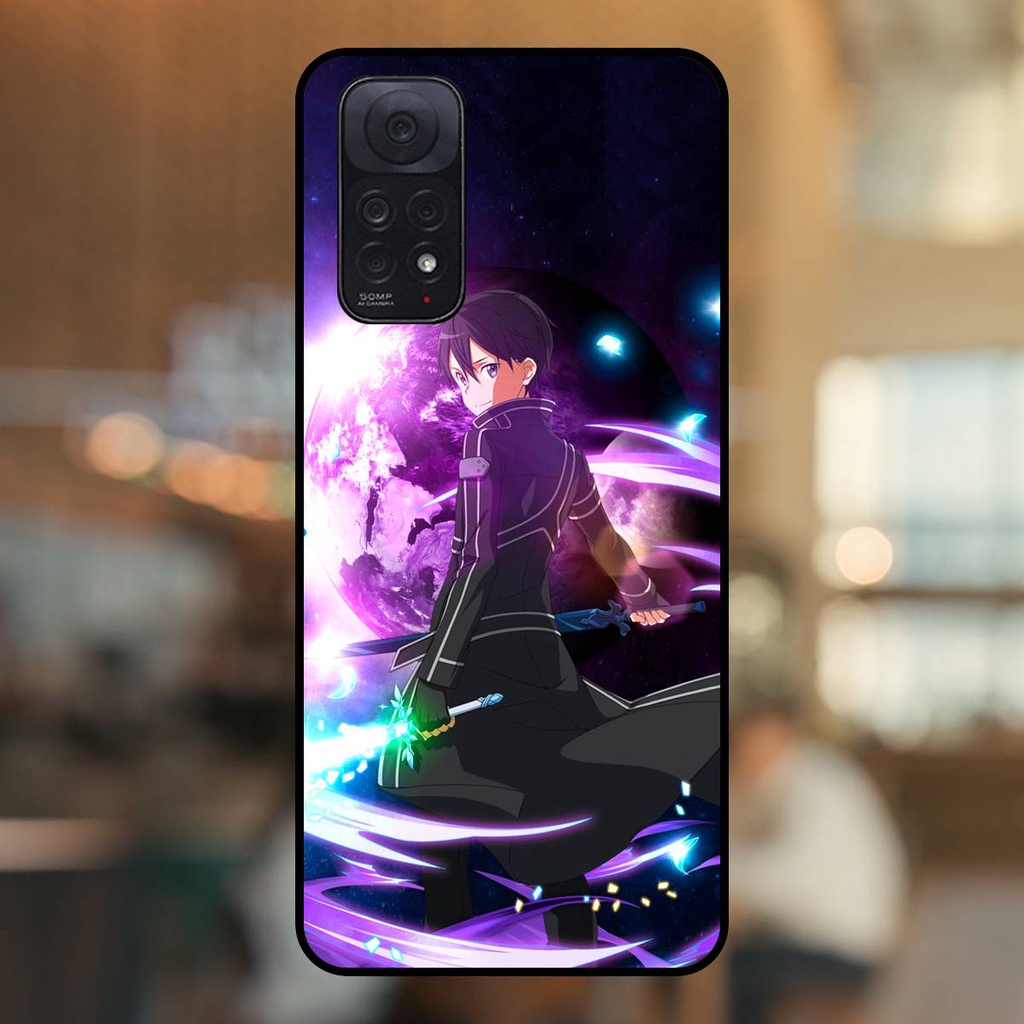 Ốp lưng điện thoại Redmi Note 11 viền đen Kirito Sword Art Online