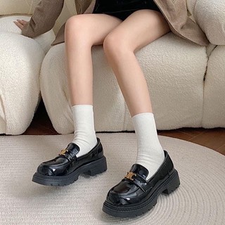 Giày Da Nữ Đế Cao 5cm Phong Cách Hàn Quốc