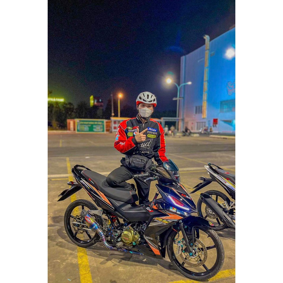 Áo Khoác Bud Raing, Áo 3 Lớp Trằn Bông, Logo Thiêu.