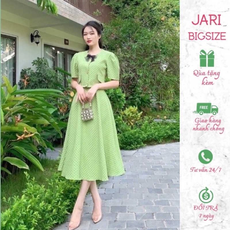 Sét công sở bigsize đi làm văn phòng chân váy dài 4 màu xinh tone da