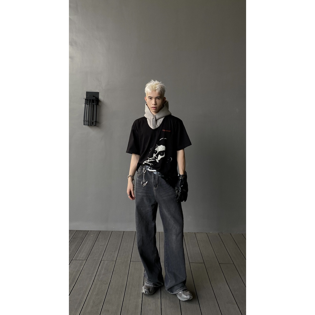 Áo thun tay lỡ unisex FACE 100% cotton - Chính hãng local brand WNS