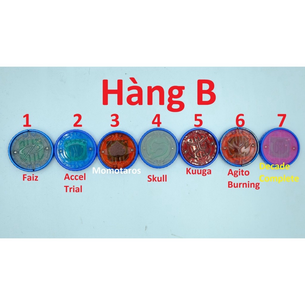 Mô hình OOO O Medal xu Kamen Legend Rider. Chính hãng Bandai Kamen Rider Gashapon Candy Toy DX. Like new. Giá rẻ - K15