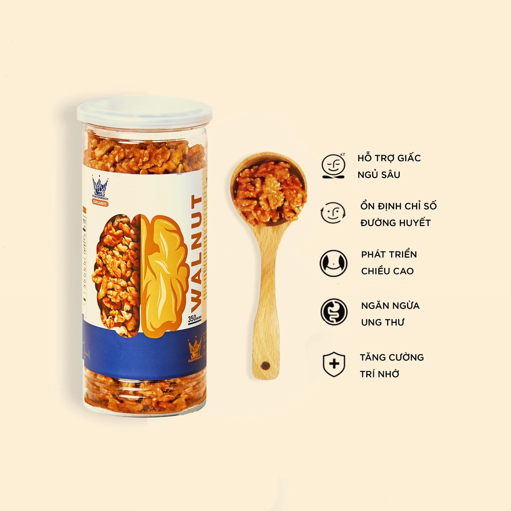 Nhân Óc Chó Thượng Hạng VUA YẾN MẠCH Original Nhập Khẩu Chile dùng làm bánh, làm sữa Healthy Food Eatclean 350gr