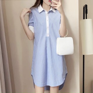 Đầm sơ mi sọc 2 màu (kèm hình thật)