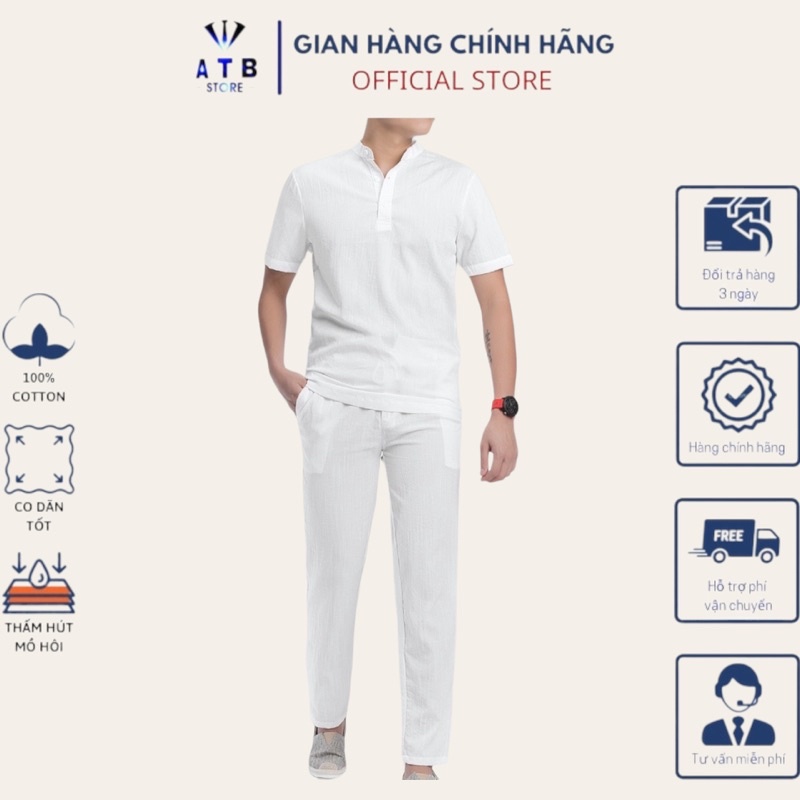 Ảnh Thật Video Thật BỘ ĐŨI NAM Quần Dài Áo Cộc ( Mát - Nhẹ Như Không)