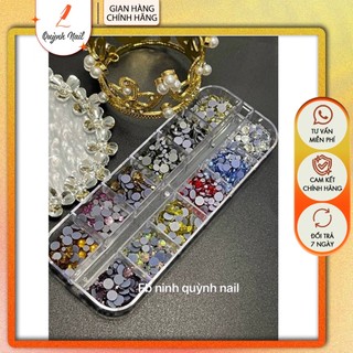 Khay đá chân keo mix màu, đá chân lưới siêu sáng mix màu 1440 viên - QN67