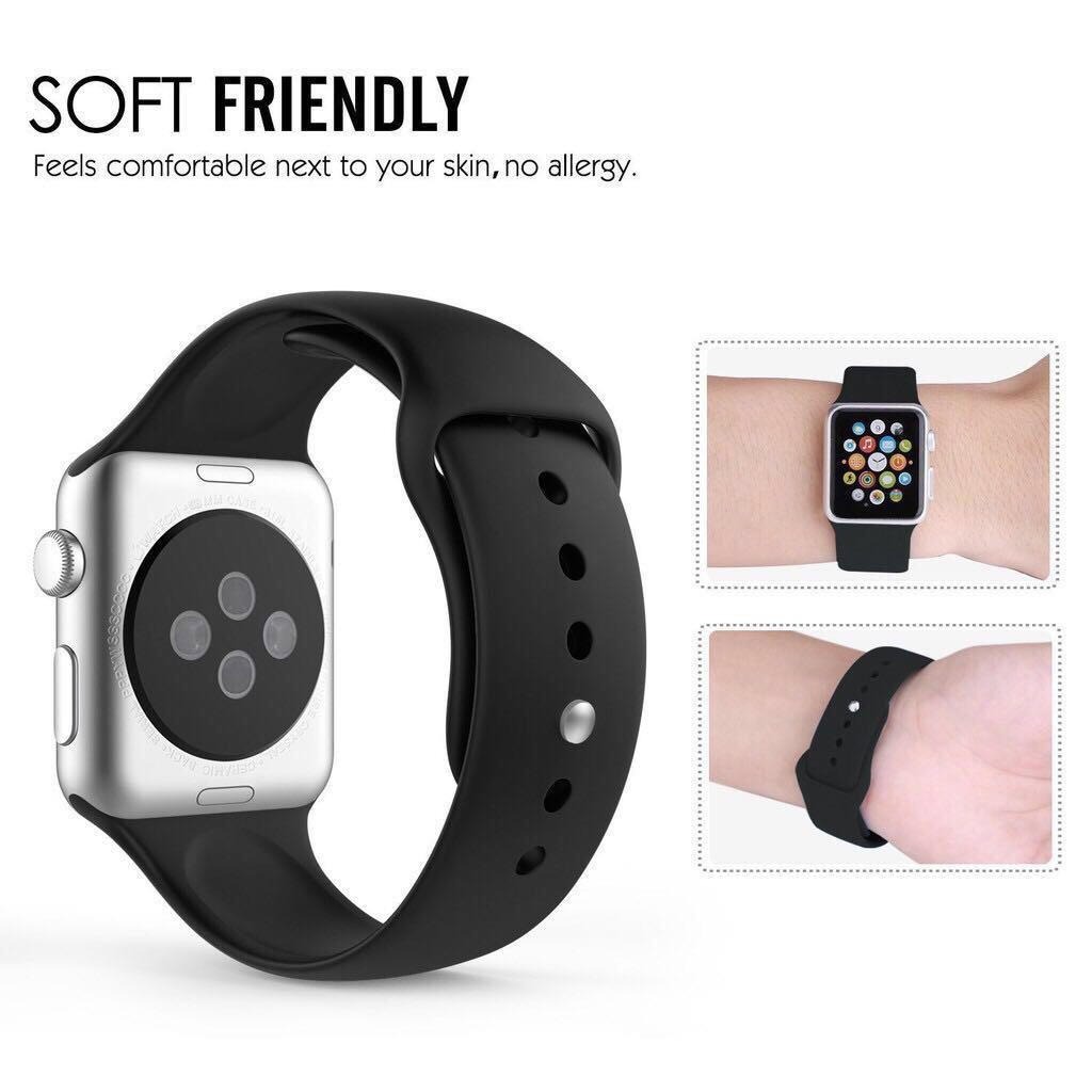 Multi-color smartwatch silicone strap is applicable to Apple smartwatch 49mm 45mm 44mm 42mm 41mm 40mm 38mm, Iwatch series ultra/8/7/6/SE/5/4/3 2/1