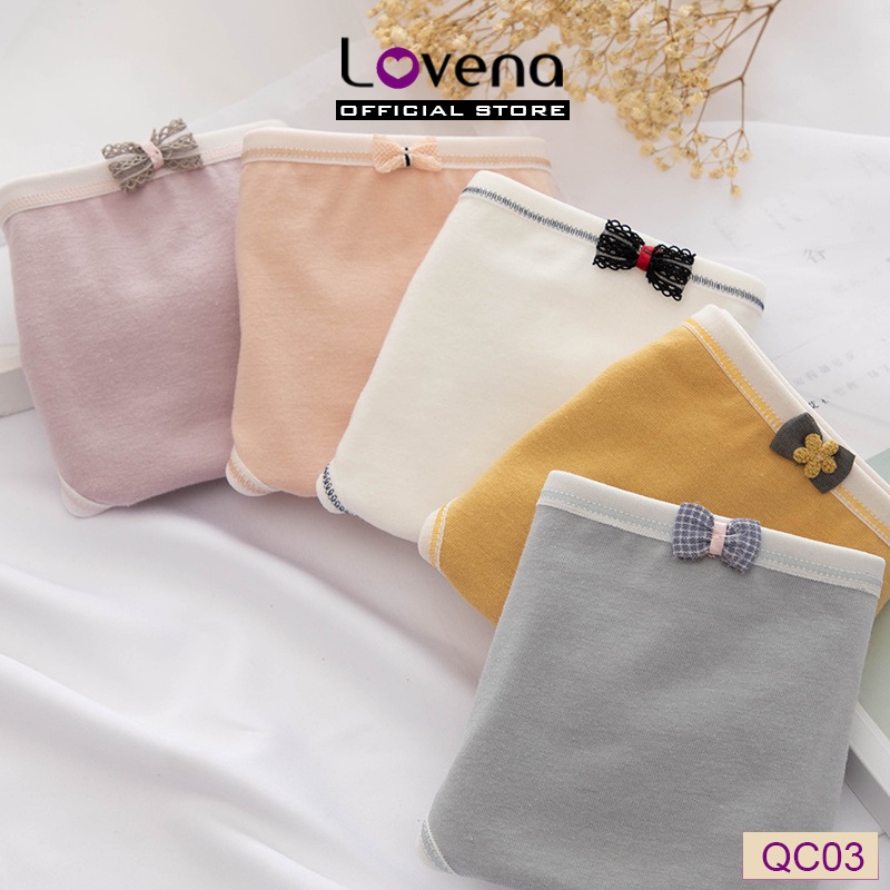 Quần Lót Nữ Cotton Kháng Khuẩn Cute Lovena QC03