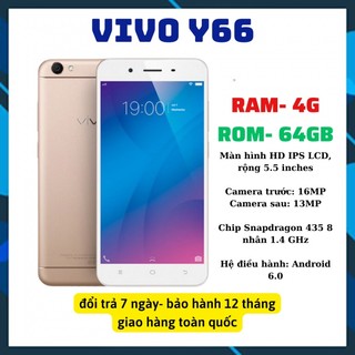 [siêu rẻ] điện thoại Vivo Y66 ram 3G bộ nhớ 32G 2sim mới Chính Hãng, Camera sắc nét, Học Online đỉnh