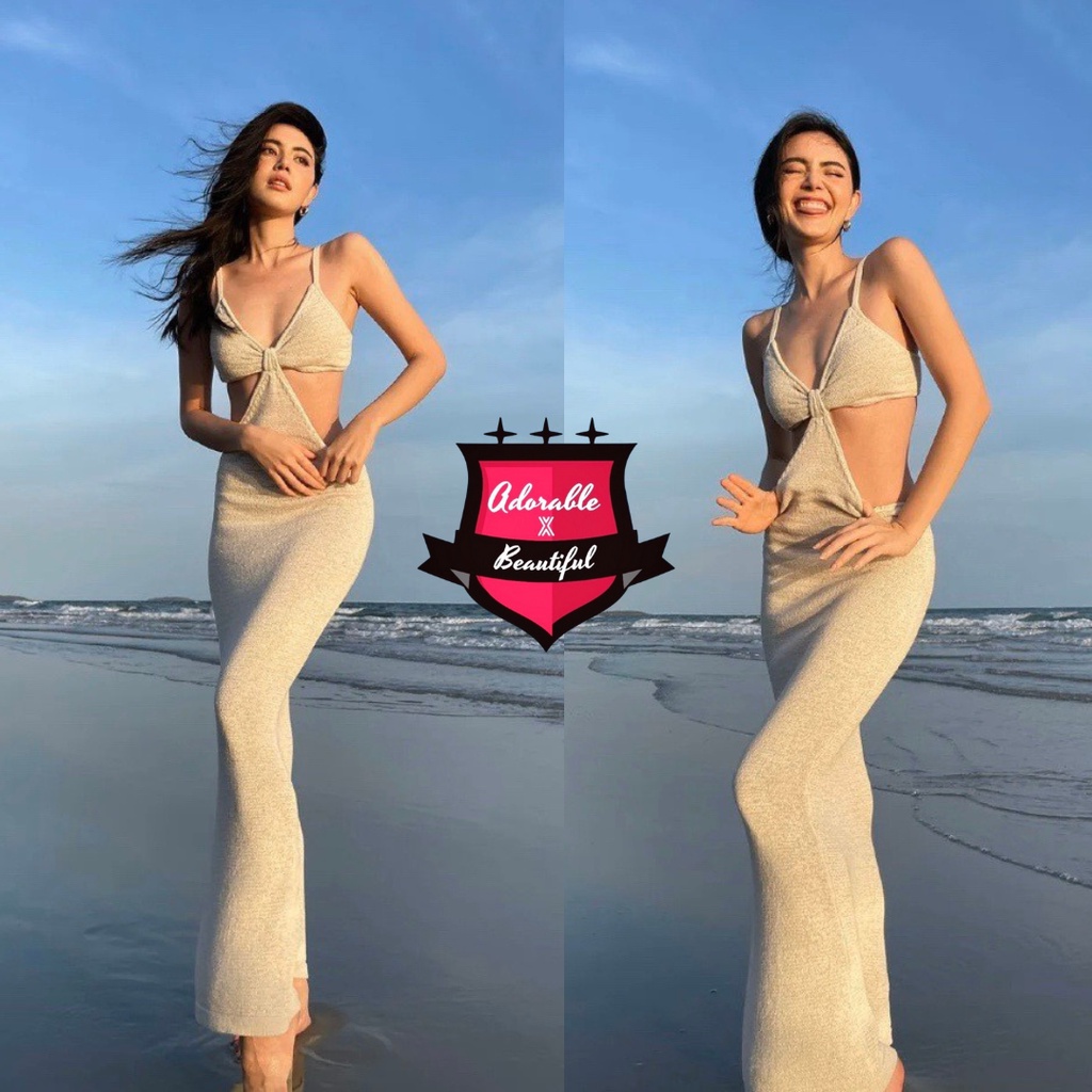 Đầm Body Hai Dây Maxi Cut Out Eo Độc Lạ Phong Cách Sexy Quyến Rũ