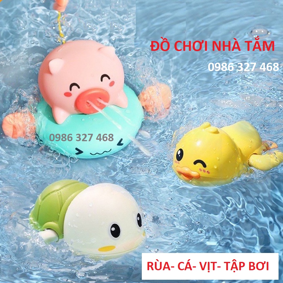 Sỉ  Đồ Chơi nhà tắm Vịt, Cá Heo, Rùa tự bơi trong nước Tự bơi khi lên cót,