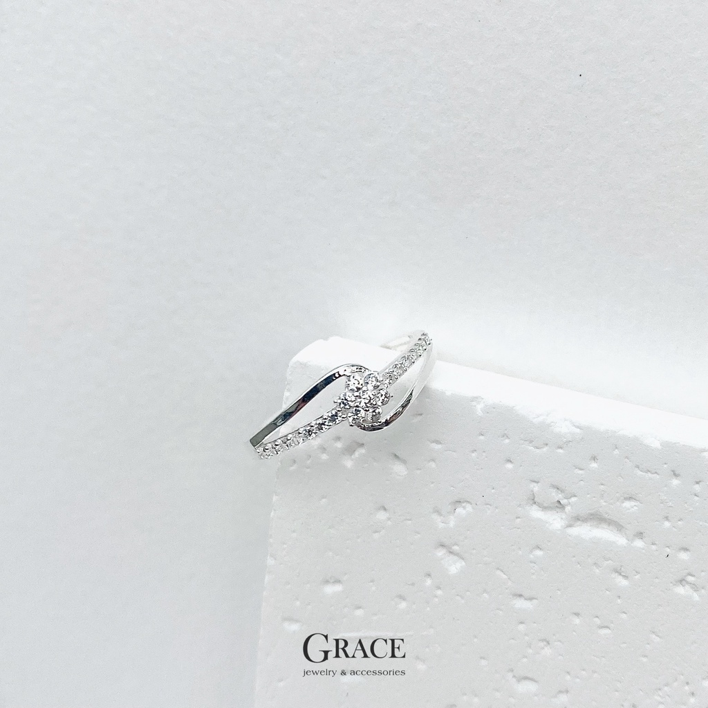 Nhẫn Hoa xoắn đá Macie - Grace Jewelry