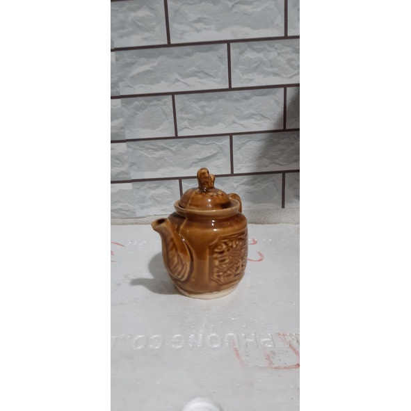 Bình trà men nâu kiểu nam bộ