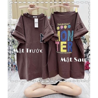 Áo thun chất cotton su form rộng tay lỡ - M
