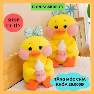 Gấu bông thỏ ôm bình sữa, thú nhồi bông thỏ hồng ôm bình sữa, gấu bông hình con thỏ hồng đáng yêu - HADONGSHOP.VN
