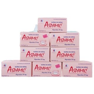 Đường ăn kiêng ASPAMIC Hộp 50 gói - Hộp 100 gói