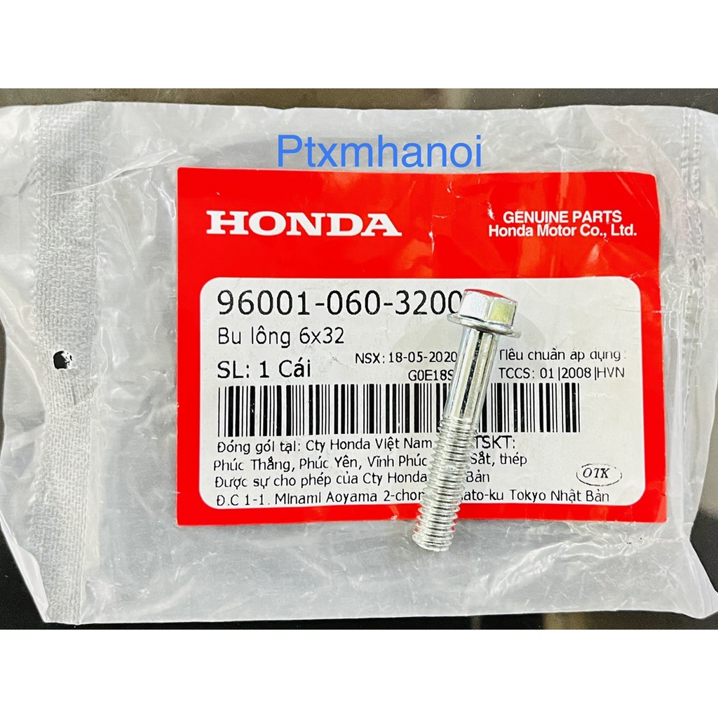 Bu lông Honda 6x30 6x32 6x40 6x50 6x65 6x70 6x80 ốc Bửng Nồi côn Chính Hãng
