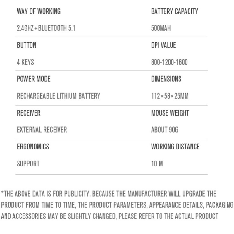 Chuột không dây Có Đèn LED RGB Nhiều Màu Sắc Chất Lượng Cao Cho PC / Laptop / Tablet / MacBook