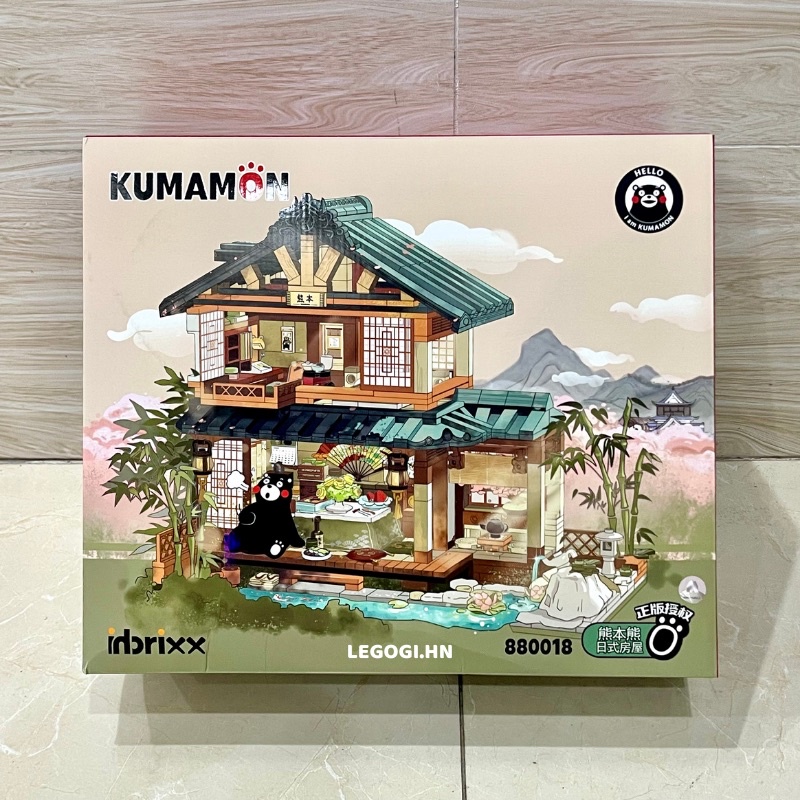 Đồ chơi xếp hình LEGOGI NHÀ GẤU KUMAMON 1099 mảnh ghép mô hình nhà Nhật Bản trưng bày trang trí decor phòng quà tặng