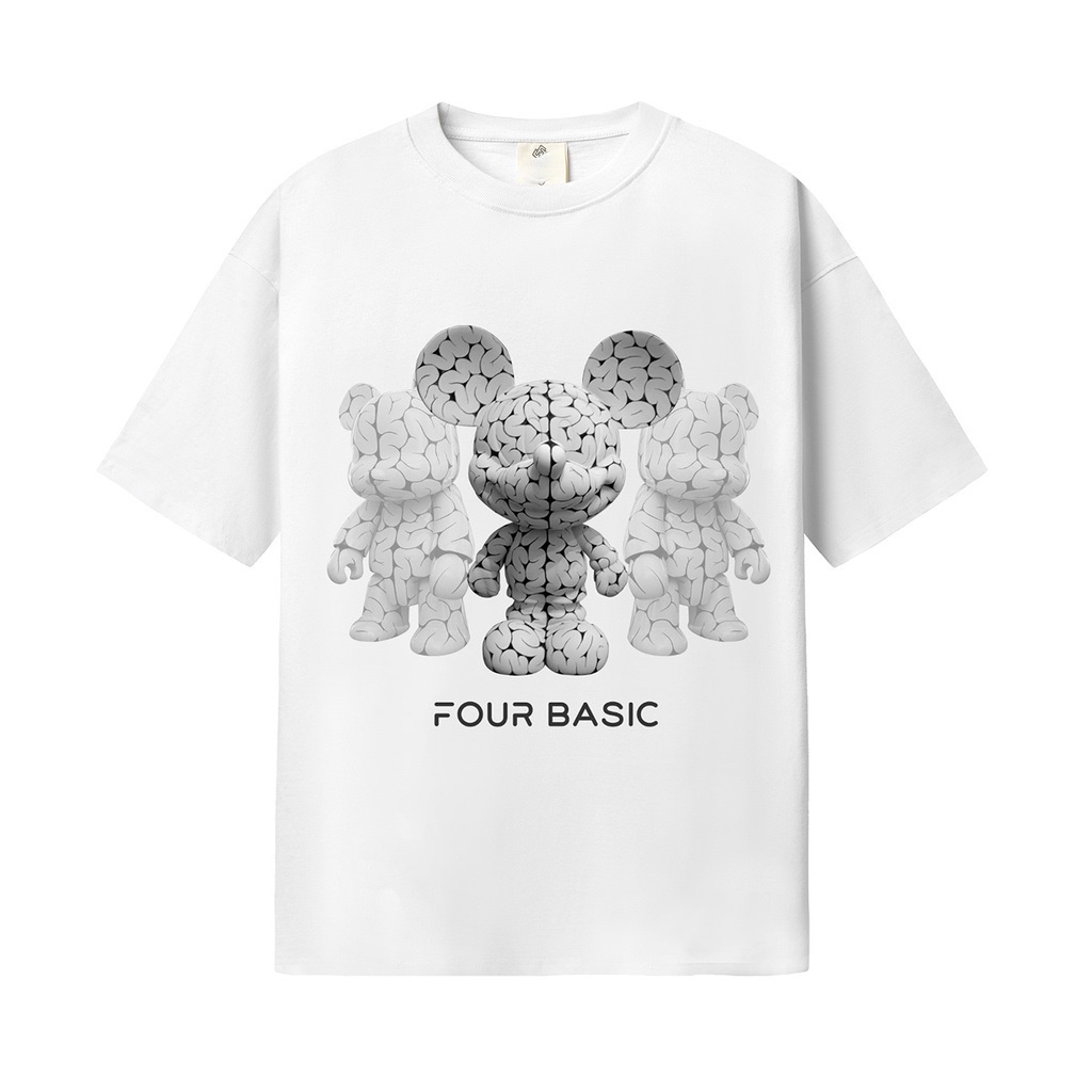 Áo thun tay lỡ Sad Boy Nam Nữ chất Cotton oversize form rộng Four Basic