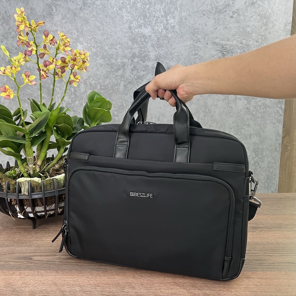 Túi xách Laptop 14 inch BESTLIFE Elegant - Chất liệu Nylon + PU kháng nước và bụi -Mã BBC-3464 - Bảo hành 2 năm