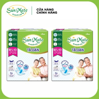 Combo 2 Tã dán Người lớn Sunmate (size M/L x 10 miếng)