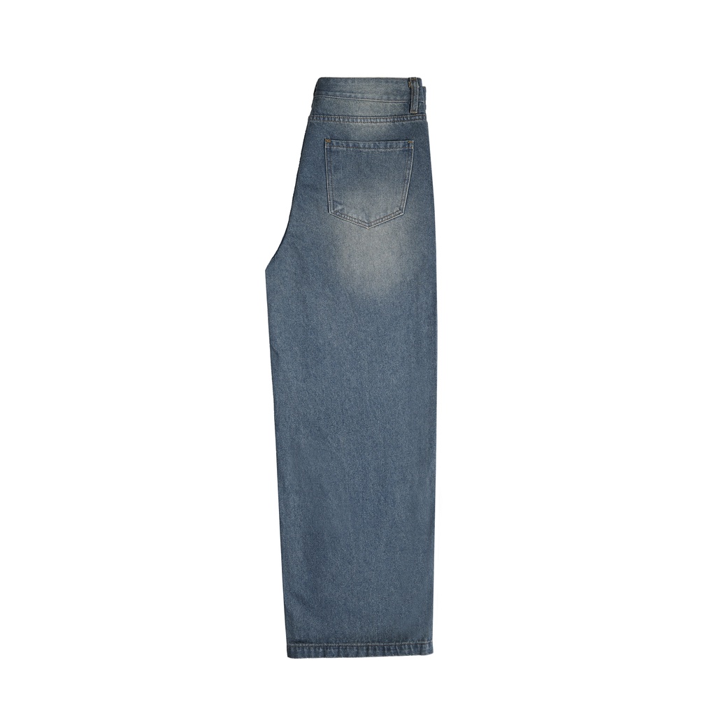 Quần Jeans TARMOR Dáng Rộng Màu Xanh Denim Wide Leg Jeans In Blue Denim
