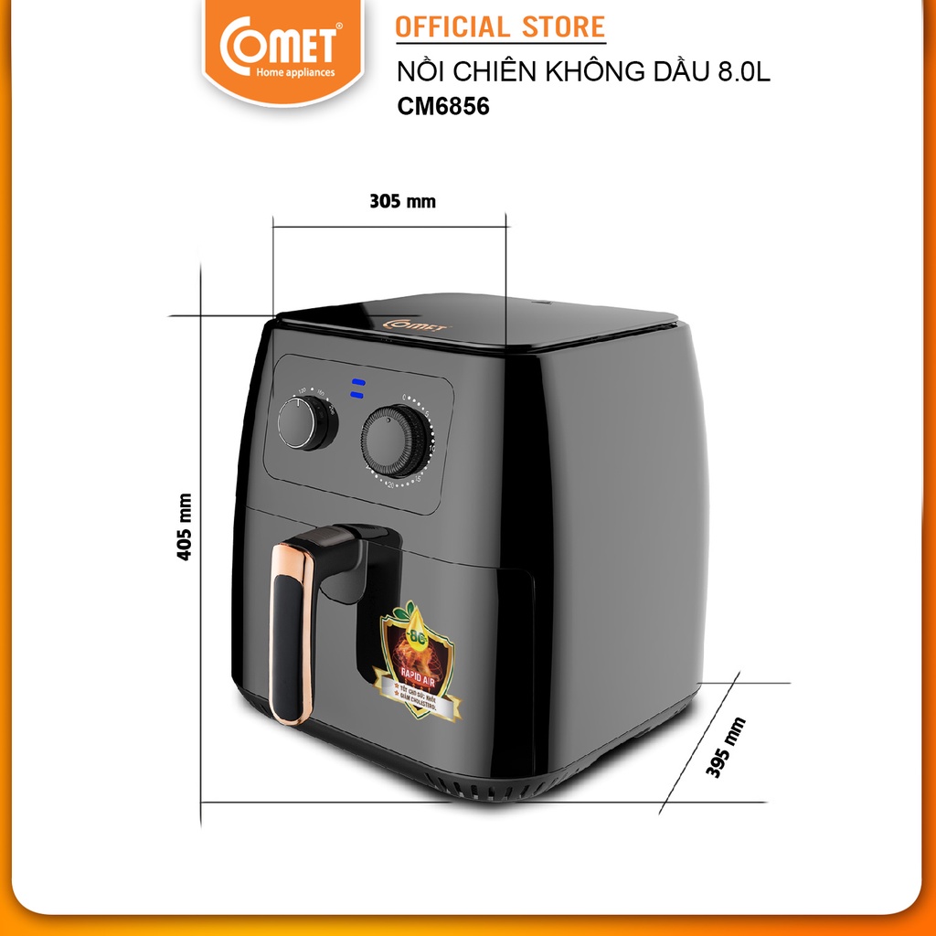 Nồi chiên không dầu 8L COMET - CM6856