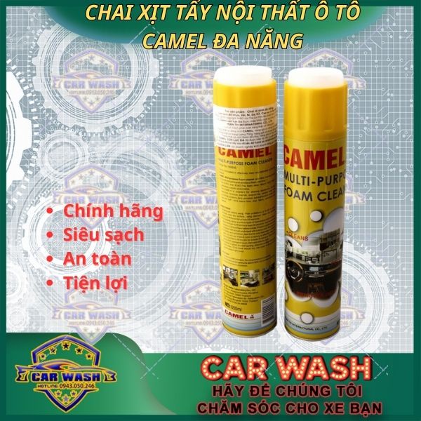 Bình xịt vệ sinh đa năng nội thất ô tô Camel (Chai),dung dịch vệ sinh ghế da ô tô,xịt vệ sinh nội thất ô tô