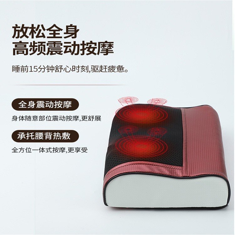 Gối Massage cổ vai gáy- Máy massage,  Gối massage hồng ngoại 16 bi cao cấp