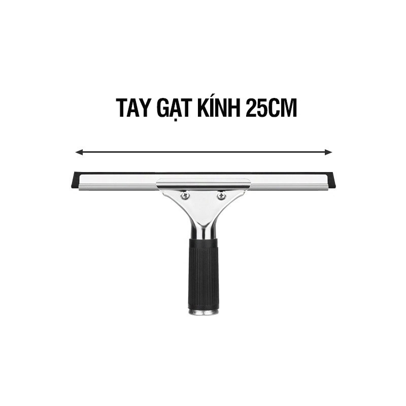 Gạt kính cầm tay 25/35/45cm chất liệu thép không gỉ, gạt sạch trong kính độ bền cao Kitimop-A35