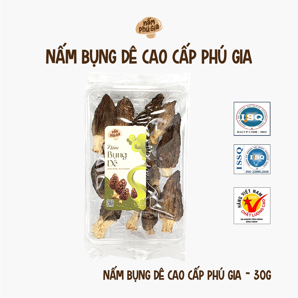Nấm Bụng Dê Khô Cao Cấp Khay 30g/70g