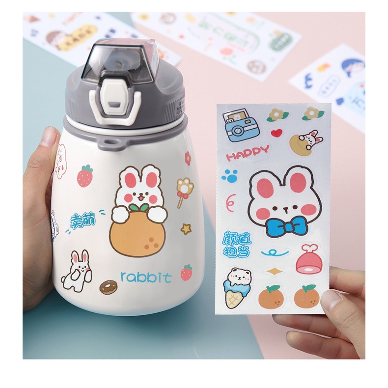 1 Miếng sticker 2D gồm 10 hình chống nước TiLoKi TST01, dán trang trí cốc, bình, ly, laptop (giao ngẫu nhiên)